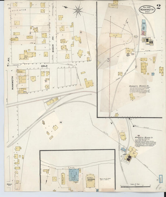 Sanborn Fire Insurance Map from Mammoth, Juab County, Utah (1931), Sheet #0002 - Historic Sanborn Fire Insurance Map Print, vintage old map wall art, antique decor, genealogy gift, Utah Utah map