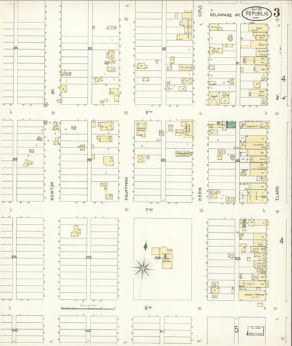 Sanborn Fire Insurance Map from Republic, Ferry County, Washington (1901), Sheet #0003 - Complete Map Set gallery image, historic Sanborn map, vintage wall art, Washington Washington