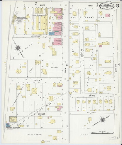 Sanborn Fire Insurance Map from Chandlerville, Cass County, Illinois (1909), Sheet #0003 - Historic Sanborn Fire Insurance Map Print, vintage old map wall art, antique decor, genealogy gift, Illinois Illinois map