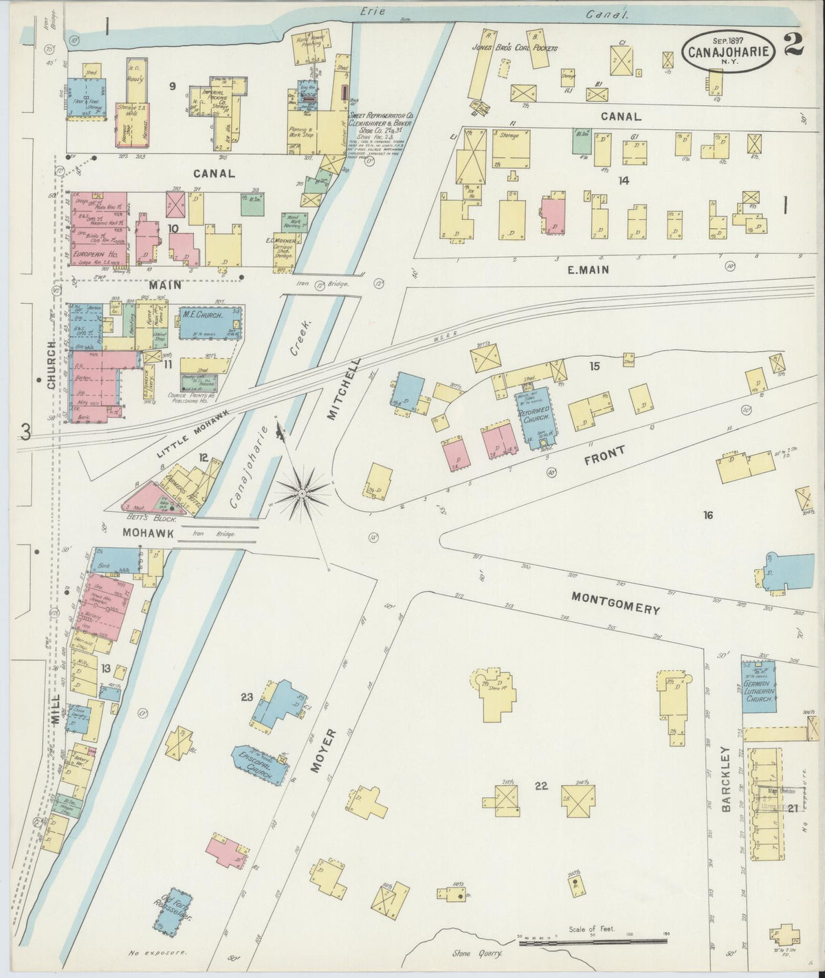 Sanborn Fire Insurance Map from Canajoharie, Montgomery County, New York (1897), Sheet #0002 - Complete Map Set gallery image, historic Sanborn map, vintage wall art, New York New York