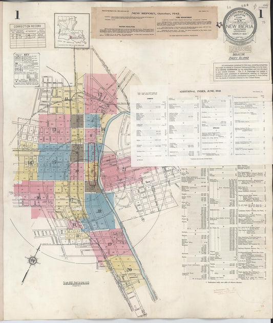 Sanborn Fire Insurance Map from New Iberia, Iberia Parish, Louisiana. (1948) – Historic Sanborn Fire Insurance Map Print
