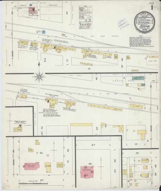 Sanborn Fire Insurance Map from Adrian, Nobles County, Minnesota. (1899) – Map View