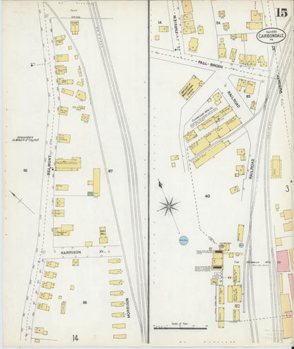 Sanborn Fire Insurance Map from Carbondale, Lackawanna County, Pennsylvania (1903), Sheet #0015 - Complete Map Set gallery image, historic Sanborn map, vintage wall art, Pennsylvania Pennsylvania
