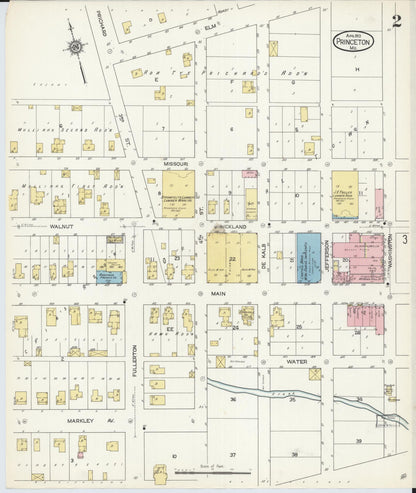 Sanborn Fire Insurance Map from Princeton, Mercer County, Missouri (1913), Sheet #0002 - Complete Map Set gallery image, historic Sanborn map, vintage wall art, Missouri Missouri