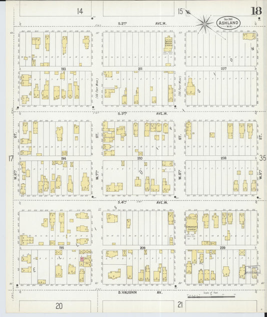 Sanborn Fire Insurance Map from Ashland, Ashland County, Wisconsin (1901), Sheet #0018 - Historic Sanborn Fire Insurance Map Print, vintage old map wall art, antique decor, genealogy gift, Wisconsin Wisconsin map