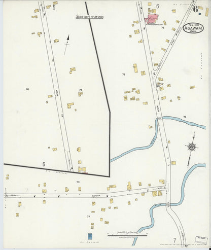 Sanborn Fire Insurance Map from Agawam, Hampden County, Massachusetts (1920), Sheet #0006 - Complete Map Set gallery image, historic Sanborn map, vintage wall art, Massachusetts Massachusetts