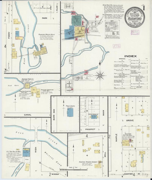 Sanborn Fire Insurance Map from Rushford, Fillmore County, Minnesota. (1909) – Map View