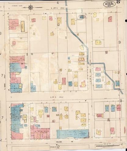 Sanborn Fire Insurance Map from Rexburg, Madison County, Idaho (1943), Sheet #0008 - Complete Map Set gallery image, historic Sanborn map, vintage wall art, Idaho Idaho