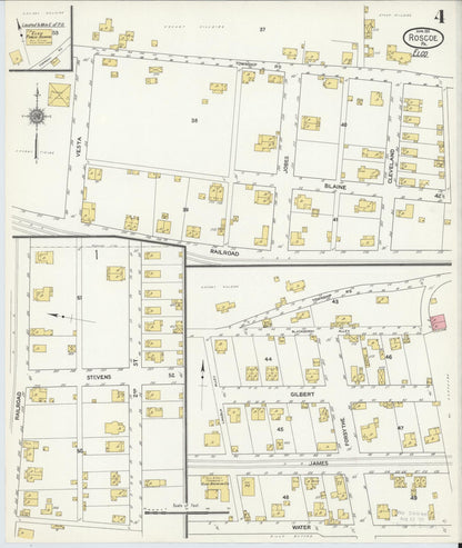 Sanborn Fire Insurance Map from Roscoe, Washington County, Pennsylvania (1911), Sheet #0004 - Historic Sanborn Fire Insurance Map Print, vintage old map wall art, antique decor, genealogy gift, Pennsylvania Pennsylvania map