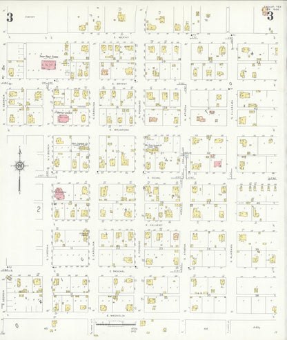 Sanborn Fire Insurance Map from Troup, Smith County, Texas (1934), Sheet #0003 - Historic Sanborn Fire Insurance Map Print, vintage old map wall art, antique decor, genealogy gift, Texas Texas map
