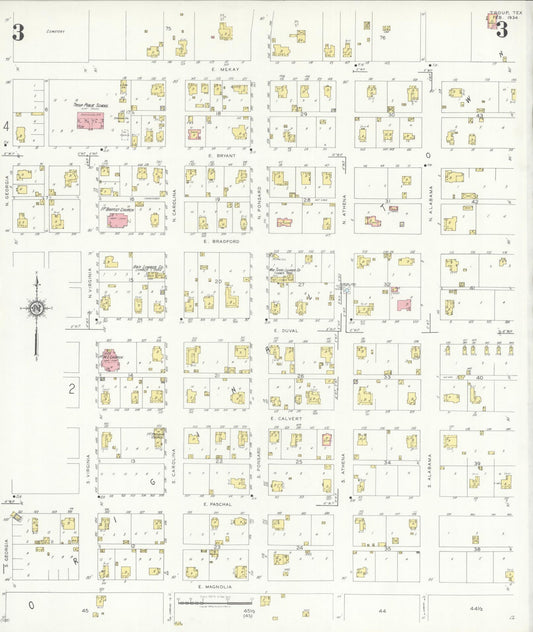 Sanborn Fire Insurance Map from Troup, Smith County, Texas (1934), Sheet #0003 - Historic Sanborn Fire Insurance Map Print, vintage old map wall art, antique decor, genealogy gift, Texas Texas map