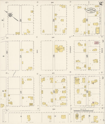 Sanborn Fire Insurance Map from Dayton, Yamhill County, Oregon (1912), Sheet #0002 - Complete Map Set gallery image, historic Sanborn map, vintage wall art, Oregon Oregon