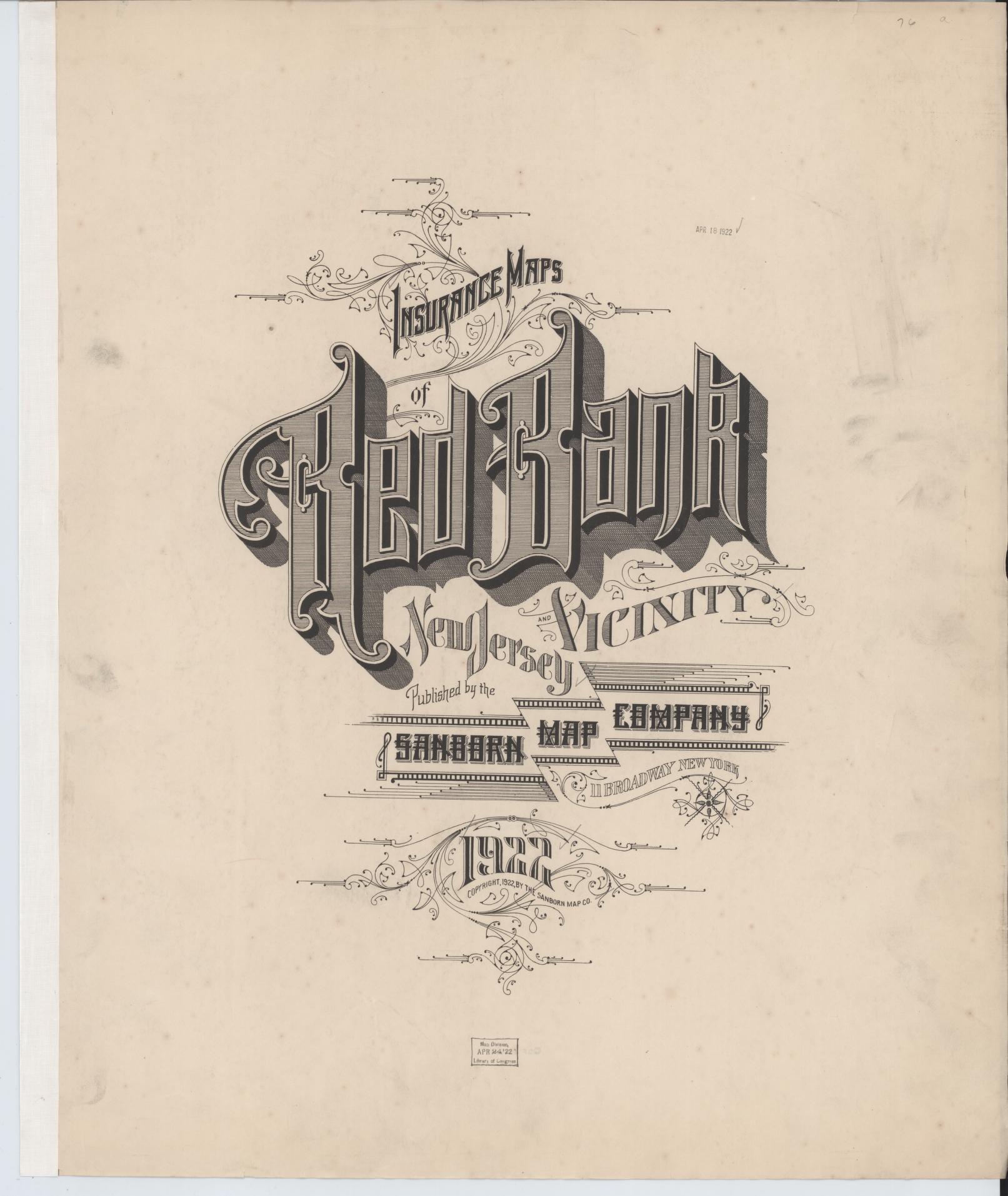 Sanborn Fire Insurance Map from Red Bank, Monmouth County, New Jersey. (1922) – Historic Sanborn Fire Insurance Map Print