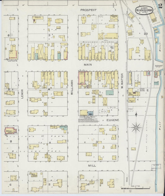 Sanborn Fire Insurance Map from Winneconne, Winnebago County, Wisconsin (1893), Sheet #0002 - Historic Sanborn Fire Insurance Map Print, vintage old map wall art, antique decor, genealogy gift, Wisconsin Wisconsin map