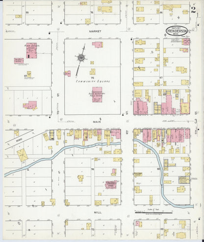 Sanborn Fire Insurance Map from Henderson, Sibley County, Minnesota (1917), Sheet #0002 - Historic Sanborn Fire Insurance Map Print, vintage old map wall art, antique decor, genealogy gift, Minnesota Minnesota map