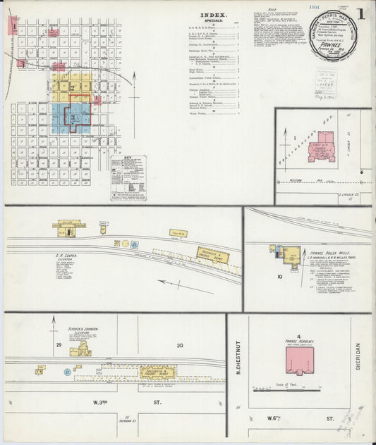 Sanborn Fire Insurance Map from Pawnee City, Pawnee County, Nebraska (1900), Sheet #0001 - Historic Sanborn Fire Insurance Map Print, vintage old map wall art, antique decor, genealogy gift, Nebraska Nebraska map