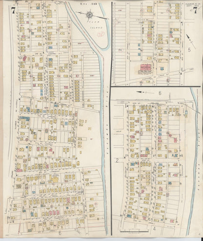 Sanborn Fire Insurance Map from Dunbar, Kanawha County, West Virginia (1950), Sheet #0007 - Complete Map Set gallery image, historic Sanborn map, vintage wall art, West Virginia West Virginia