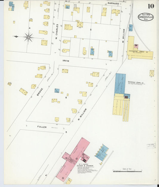 Sanborn Fire Insurance Map from Greenville, Montcalm County, Michigan (1908), Sheet #0010 - Historic Sanborn Fire Insurance Map Print, vintage old map wall art, antique decor, genealogy gift, Michigan Michigan map