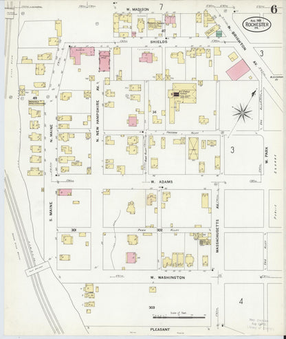 Sanborn Fire Insurance Map from Rochester, Beaver County, Pennsylvania (1908), Sheet #0006 - Complete Map Set gallery image, historic Sanborn map, vintage wall art, Pennsylvania Pennsylvania