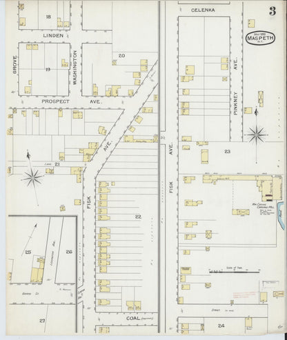 Sanborn Fire Insurance Map from Maspeth, Queens County, New York (1893), Sheet #0003 - Complete Map Set gallery image, historic Sanborn map, vintage wall art, New York New York