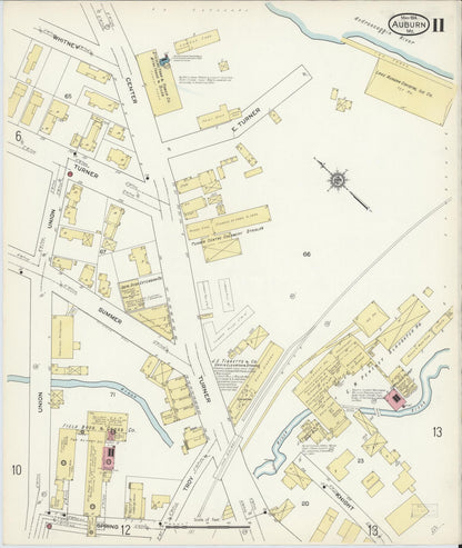 Sanborn Fire Insurance Map from Auburn, Androscoggin County, Maine (1914), Sheet #0011 - Complete Map Set gallery image, historic Sanborn map, vintage wall art, Maine Maine