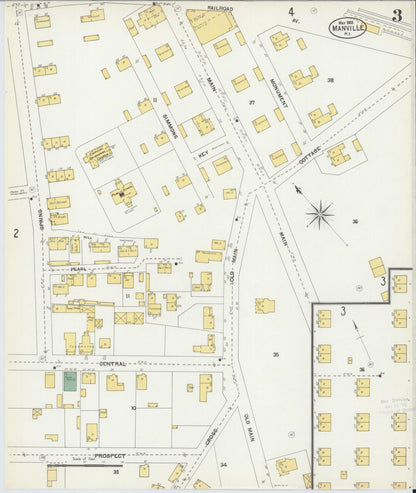 Sanborn Fire Insurance Map from Manville, Providence County, Rhode Island (1903), Sheet #0003 - Complete Map Set gallery image, historic Sanborn map, vintage wall art, Rhode Island Rhode Island