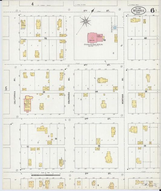 Sanborn Fire Insurance Map from Morris, Stevens County, Minnesota (1902), Sheet #0006 - Historic Sanborn Fire Insurance Map Print, vintage old map wall art, antique decor, genealogy gift, Minnesota Minnesota map