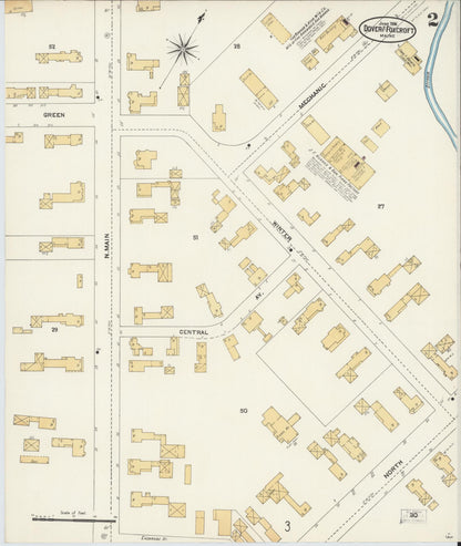 Sanborn Fire Insurance Map from Dover, Piscataguis County, Maine (1906), Sheet #0002 - Complete Map Set gallery image, historic Sanborn map, vintage wall art, Maine Maine