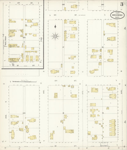 Sanborn Fire Insurance Map from Snohomish, Snohomish County, Washington (1897), Sheet #0003 - Complete Map Set gallery image, historic Sanborn map, vintage wall art, Washington Washington