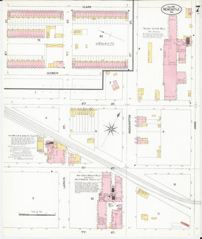 Sanborn Fire Insurance Map from New Castle, New Castle County, Delaware (1901), Sheet #0007 - Complete Map Set gallery image, historic Sanborn map, vintage wall art, Delaware Delaware