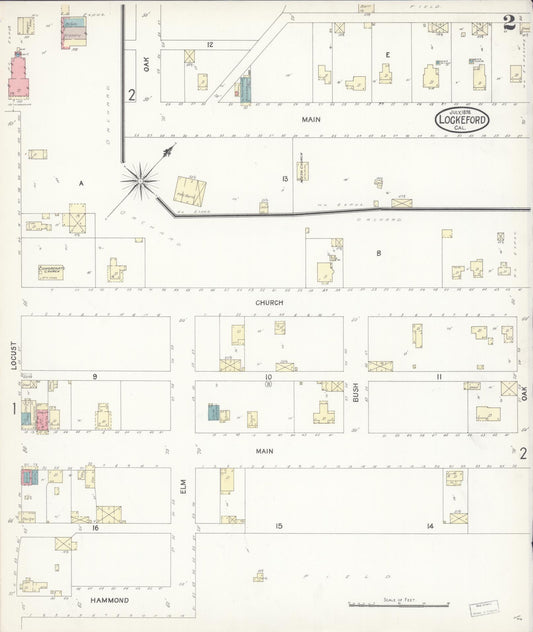 Sanborn Fire Insurance Map from Lockeford, San Joaquin County, California (1898), Sheet #0002 - Historic Sanborn Fire Insurance Map Print, vintage old map wall art, antique decor, genealogy gift, California California map