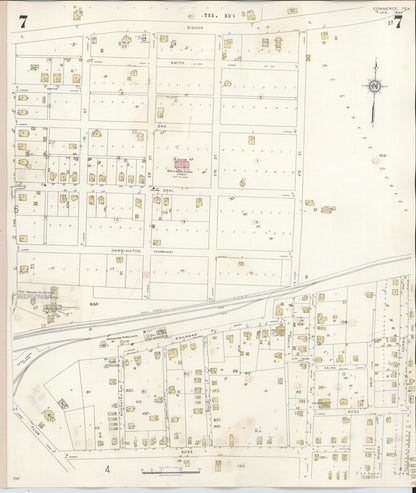Sanborn Fire Insurance Map from Commerce, Hunt County, Texas (1940), Sheet #0007 - Historic Sanborn Fire Insurance Map Print, vintage old map wall art, antique decor, genealogy gift, Texas Texas map