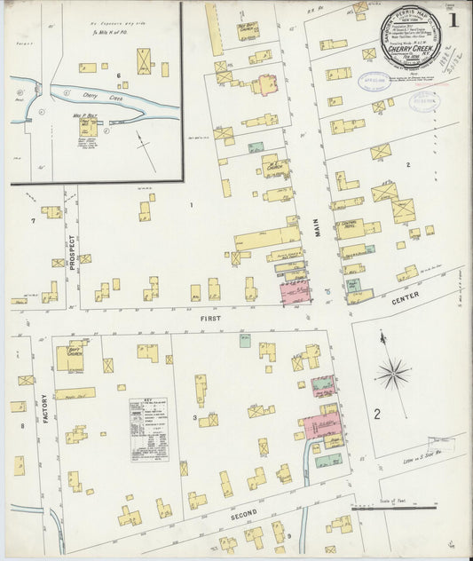 Sanborn Fire Insurance Map from Cherry Creek, Chautauqua County, New York. (1898) – Historic Sanborn Fire Insurance Map Print