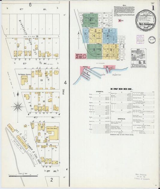 Sanborn Fire Insurance Map from Two Harbors, Lake County, Minnesota. (1901) – Map View