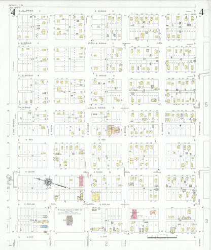Sanborn Fire Insurance Map from Kermit, Winkler County, Texas (1946), Sheet #0004 - Complete Map Set gallery image, historic Sanborn map, vintage wall art, Texas Texas