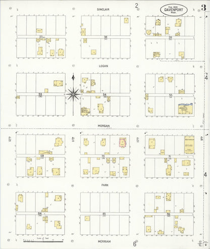 Sanborn Fire Insurance Map from Davenport, Lincoln County, Washington (1909), Sheet #0003 - Complete Map Set gallery image, historic Sanborn map, vintage wall art, Washington Washington