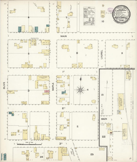Sanborn Fire Insurance Map from North Yamhill, Yamhill County, Oregon. (1893) – Historic Sanborn Fire Insurance Map Print