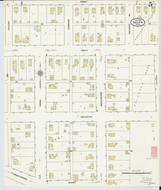 Sanborn Fire Insurance Map from Delta, Fulton County, Ohio (1905), Sheet #0009 - Historic Sanborn Fire Insurance Map Print, vintage old map wall art, antique decor, genealogy gift, Ohio Ohio map