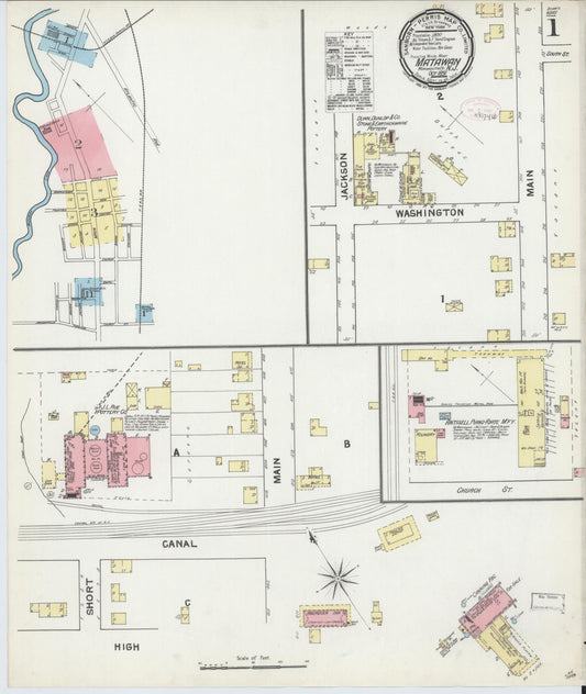 Sanborn Fire Insurance Map from Matawan, Monmouth County, New Jersey. (1891) – Historic Sanborn Fire Insurance Map Print