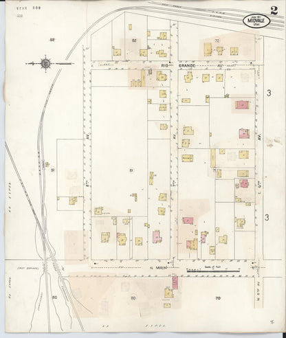 Sanborn Fire Insurance Map from Midvale, Salt Lake County, Utah (1942), Sheet #0002 - Complete Map Set gallery image, historic Sanborn map, vintage wall art, Utah Utah