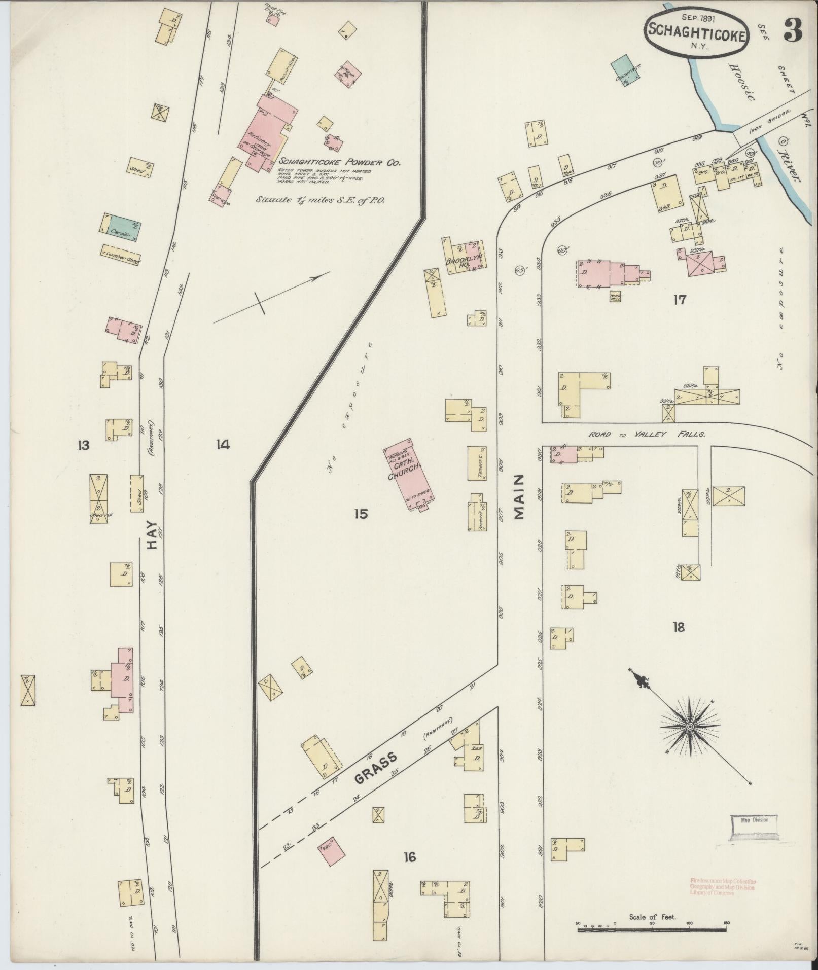 Old Rpi Map Sanborn Fire Insurance Map from Schaghticoke, Rensselaer County, New ...