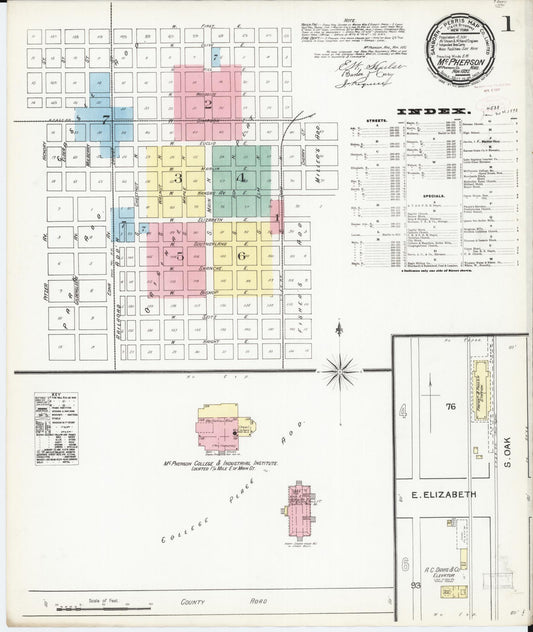 Sanborn Fire Insurance Map from Mcpherson, Mcpherson County, Kansas. (1892) – Historic Sanborn Fire Insurance Map Print