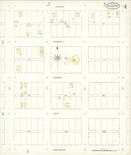 Sanborn Fire Insurance Map from Davenport, Lincoln County, Washington (1898), Sheet #0004 - Complete Map Set gallery image, historic Sanborn map, vintage wall art, Washington Washington
