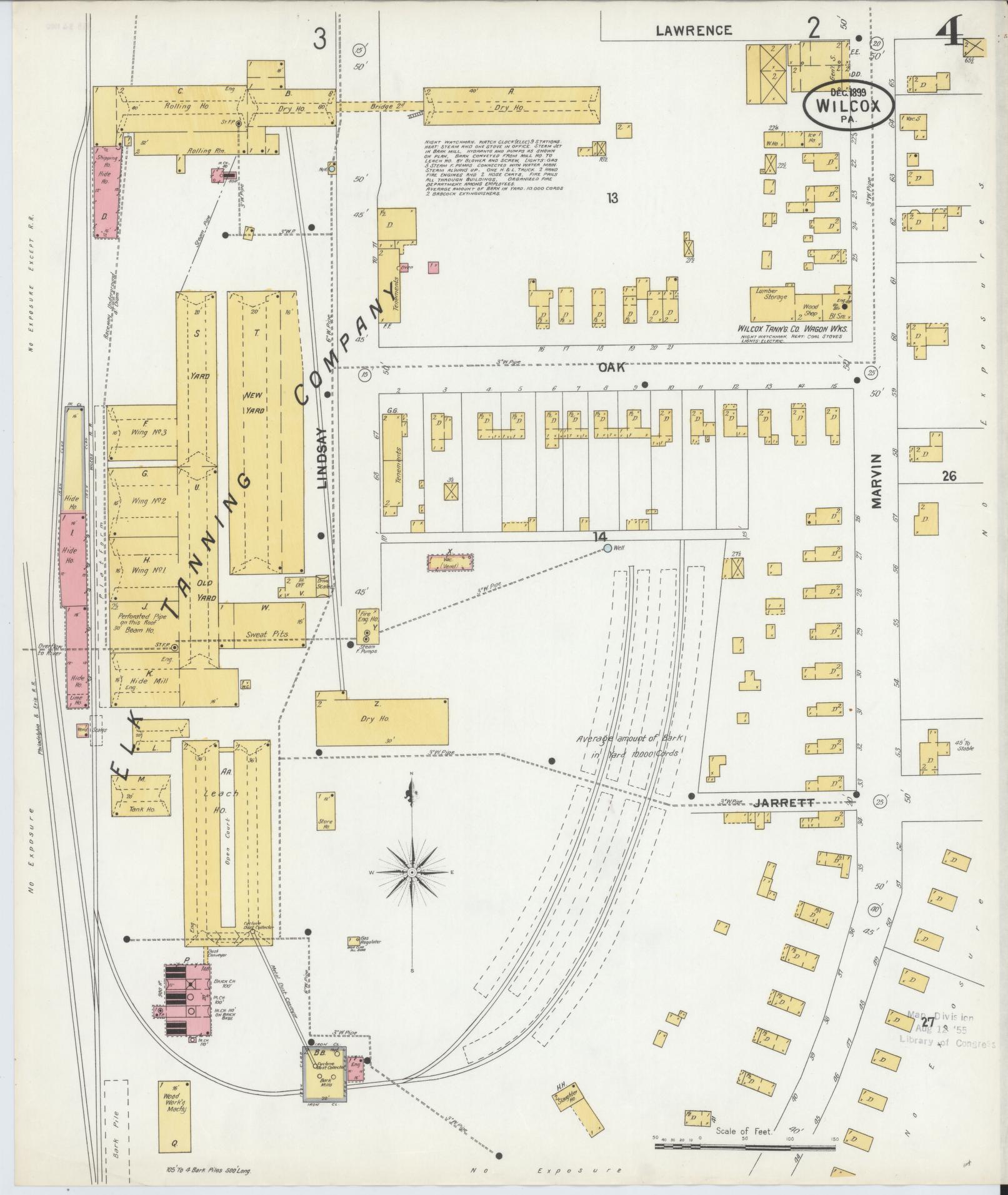 Sanborn Fire Insurance Map from Wilcox, Elk County, Pennsylvania (1900), Sheet #0004 - Complete Map Set gallery image, historic Sanborn map, vintage wall art, Pennsylvania Pennsylvania