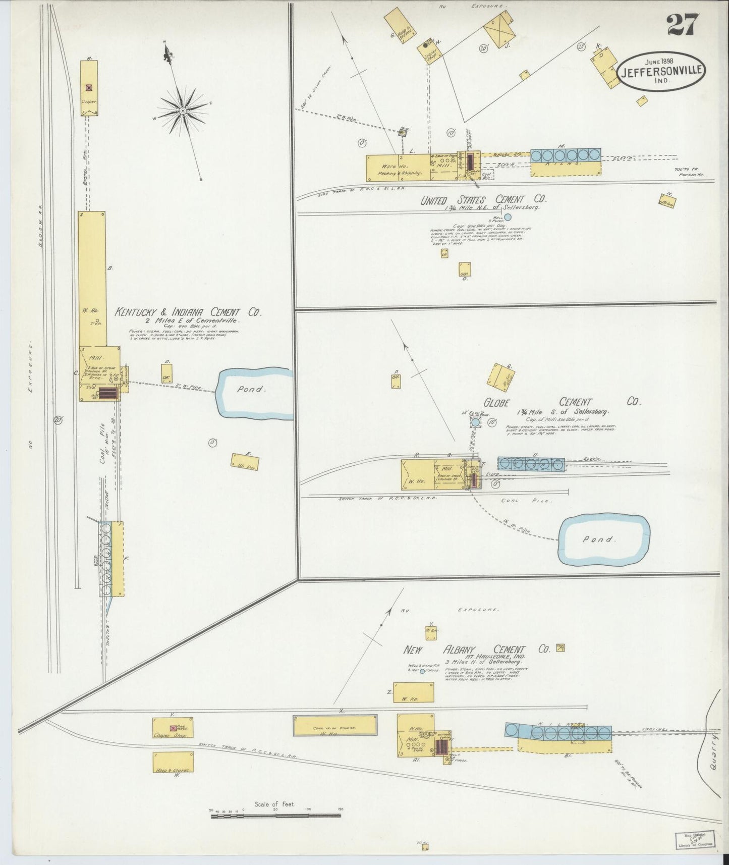 Sanborn Fire Insurance Map from Jeffersonville, Clark County, Indiana (1898), Sheet #0027 - Complete Map Set gallery image, historic Sanborn map, vintage wall art, Indiana Indiana
