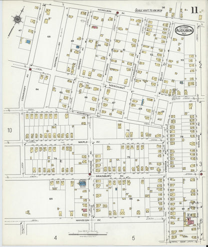 Sanborn Fire Insurance Map from Audubon, Camden County, New Jersey (1920), Sheet #0011 - Complete Map Set gallery image, historic Sanborn map, vintage wall art, New Jersey New Jersey