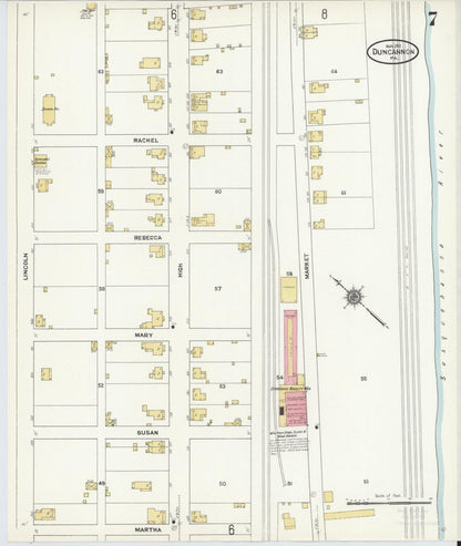 Sanborn Fire Insurance Map from Duncannon, Perry County, Pennsylvania (1911), Sheet #0007 - Complete Map Set gallery image, historic Sanborn map, vintage wall art, Pennsylvania Pennsylvania