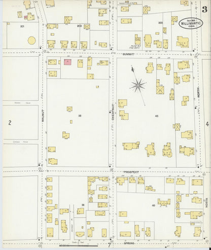 Sanborn Fire Insurance Map from Willimantic, Windham County, Connecticut (1903), Sheet #0003 - Complete Map Set gallery image, historic Sanborn map, vintage wall art, Connecticut Connecticut