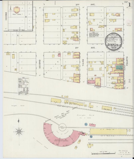 Sanborn Fire Insurance Map from Staples, Todd County, Minnesota. (1894) – Map View