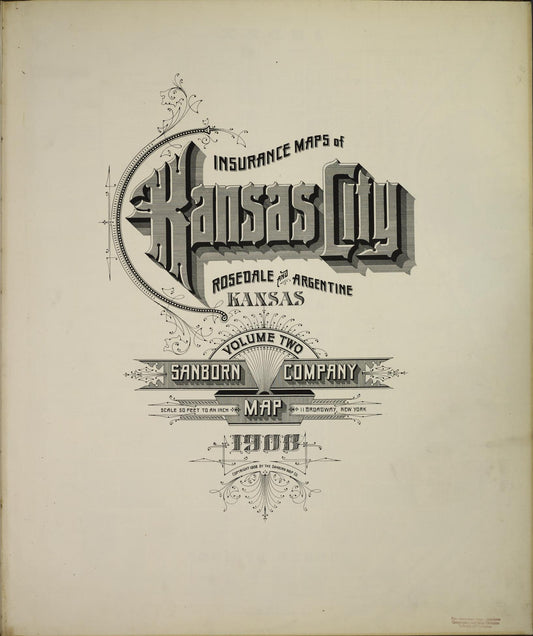 Sanborn Fire Insurance Map from Kansas City, Wyandotte County, Kansas. (1908) – Historic Sanborn Fire Insurance Map Print